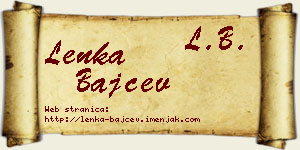Lenka Bajčev vizit kartica